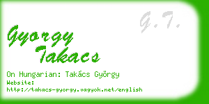gyorgy takacs business card